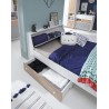 Lit ado design avec coffre et espace de rangement, Gamme teen