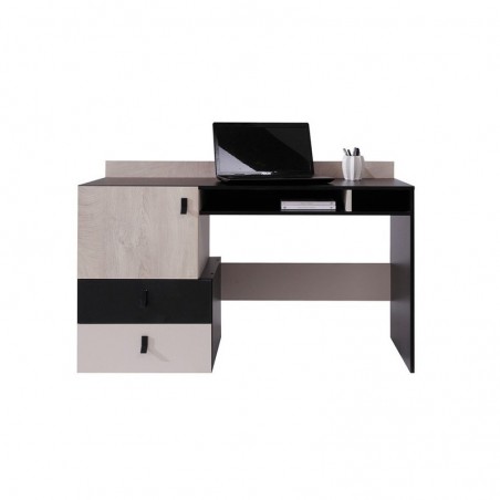 Bureau enfant en bois, 2 niches, 2 tiroirs, 1 porte, Gamme porto