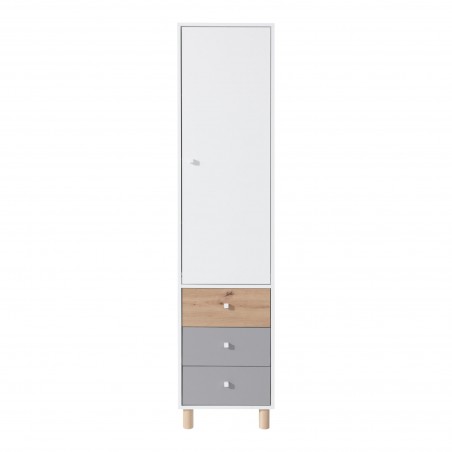 Armoire enfant 1 porte et 3 tiroirs, Gamme teen