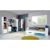 Bureau enfant en bois, 1 porte, 3 niches, 3 tiroirs, Gamme lagos