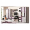 Bureau enfant en bois, 4 niches, 4 tiroirs, Gamme evora