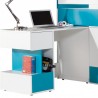 Lit mezzanine enfant en bois, bureau, 3 tiroirs, 3 portes, Gamme braga