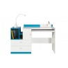 Bureau enfant en bois, 1 porte, 1 niche, 2 tiroirs, Gamme braga
