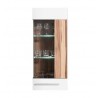 Étagère murale en bois, 1 porte, 3 niches, Gamme mya