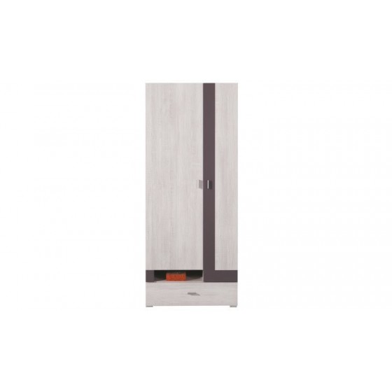 Armoire enfant en pin, 2 portes, 1 tiroir, Gamme evora