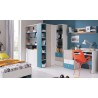 Bibliothèque enfant en bois, 3 tiroirs, 4 niches, Gamme porto