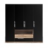 Dressing en bois, 4 portes, 2 tiroirs, Gamme mya