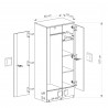 Armoire chambre enfant 2 portes , Gamme puzzle