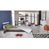 Armoire enfant en pin, 3 portes, 3 tiroirs, Gamme evora