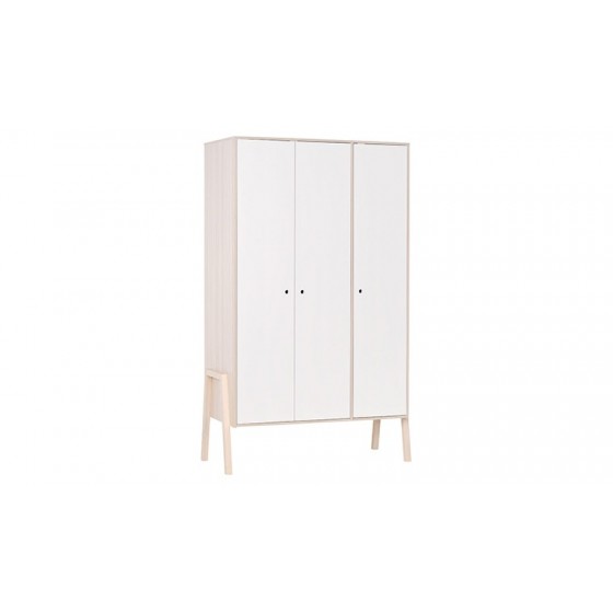 Armoire enfant en bois blanc, 3 portes, Gamme meyrin