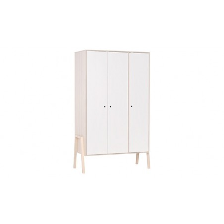 Armoire enfant en bois blanc, 3 portes, Gamme meyrin