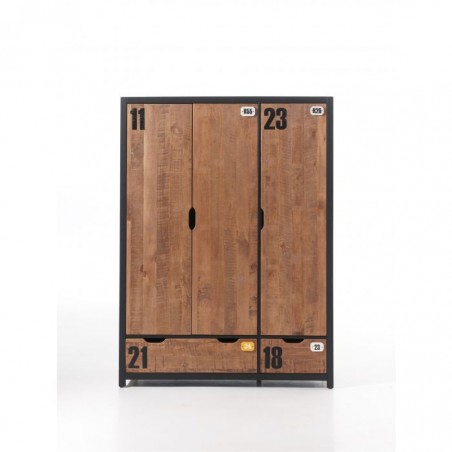 Armoire 3 portes enfant industriel , Gamme alex