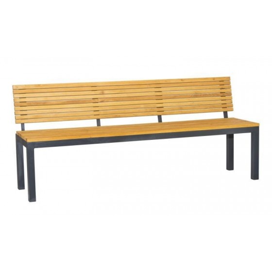 Banc en acacia et métal, 4 places, Gamme conroe