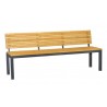 Banc en acacia et métal, 4 places, Gamme conroe