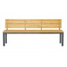 Banc en acacia et métal, 4 places, Gamme conroe