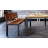 Banc en acacia et métal, 4 places, Gamme conroe