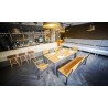 Banc en acacia et métal, 4 places, Gamme conroe