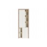 Bibliothèque style industriel, 2 portes, 5 niches, couleur blanc et bois, Gamme NalaW