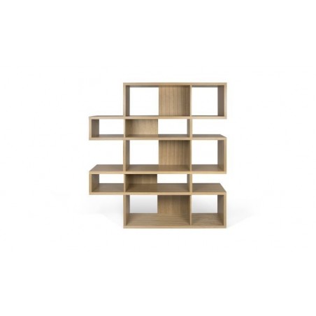 Bibliothèque design multi-niches finition chêne, Gamme london