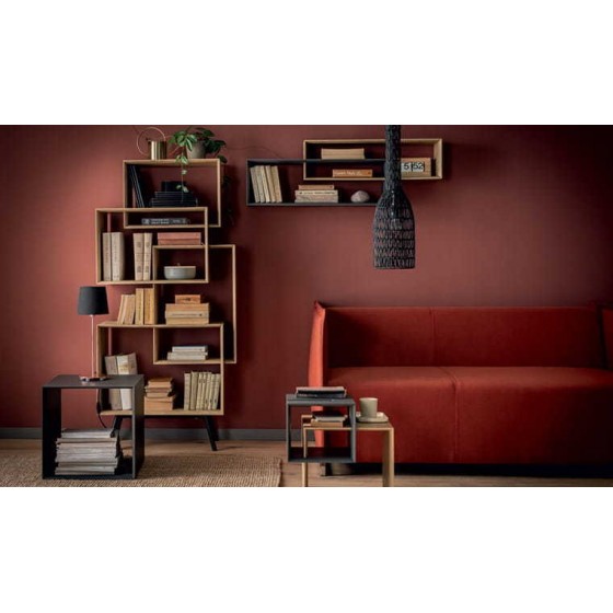 Bibliothèque en mdf, 7 niches, Gamme salou