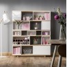 Bibliothèque en bois, 5 étages, Gamme roses
