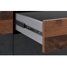 Buffet style industriel, 197 cm de longueur, 2 portes 3 tiroirs et 4 niches, Gamme Buffo