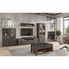 Buffet style industriel, 197 cm de longueur, 2 portes 3 tiroirs et 4 niches, Gamme Buffo