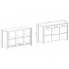 Buffet industriel, 3 portes 6 niches, Gamme Buffo
