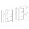 Buffet haut, 3 portes 3 niches, Gamme Buffo