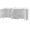 Buffet 3 portes et 3 tiroirs, couleur chêne et noir, Gamme HUD