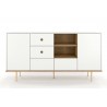 Buffet design 160  blanc et chene naturel , Gamme harmony