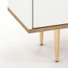 Buffet design 160  blanc et chene naturel , Gamme harmony