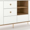Buffet design 160  blanc et chene naturel , Gamme harmony