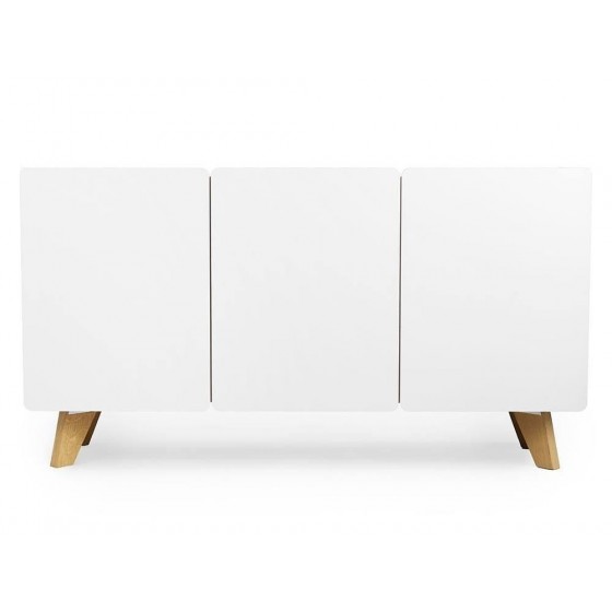 Buffet design 3 portes  blanc et chene naturel , Gamme letto