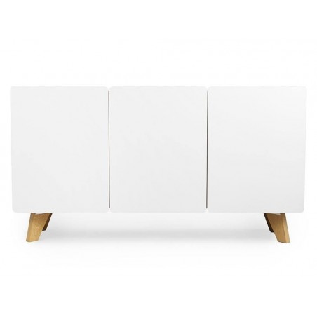 Buffet design 3 portes  blanc et chene naturel , Gamme letto