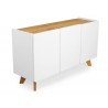 Buffet design 3 portes  blanc et chene naturel , Gamme letto