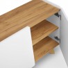 Buffet design 3 portes  blanc et chene naturel , Gamme letto