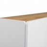 Buffet design 3 portes  blanc et chene naturel , Gamme letto