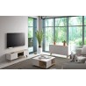 Buffet design 3 portes  blanc et chene naturel , Gamme letto