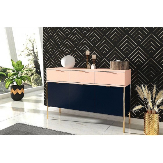 BUFFET DESIGN ELEGANT BLEU ET ROSE, GAMME KLINT
