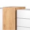 BUFFET DESIGN 2 PORTES 4 TIROIRS BLANC ET CHENE  ? GAMME NOTTI