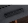 Buffet 3 portes 6 niches, couleur bois et tiroir noir, Gamme BuffoB