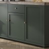 Buffet 3 portes 1 tiroir, couleur vert et chêne, Gamme Evovert