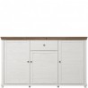 Buffet 3 portes et 1 tiroir, couleur blanc, Gamme EvoBlanc