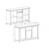Buffet 3 portes et 1 tiroir, couleur blanc, Gamme EvoBlanc