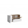 Buffet design blanc et chene, 2 portes et 1 tiroir  , Gamme flow