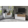 Buffet design blanc et chene, 2 portes et 1 tiroir  , Gamme flow