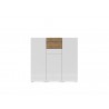 Buffet haut design blanc et chene , Gamme flow