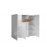 Buffet haut design blanc et chene , Gamme flow