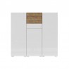 Buffet haut design blanc et chene , Gamme flow